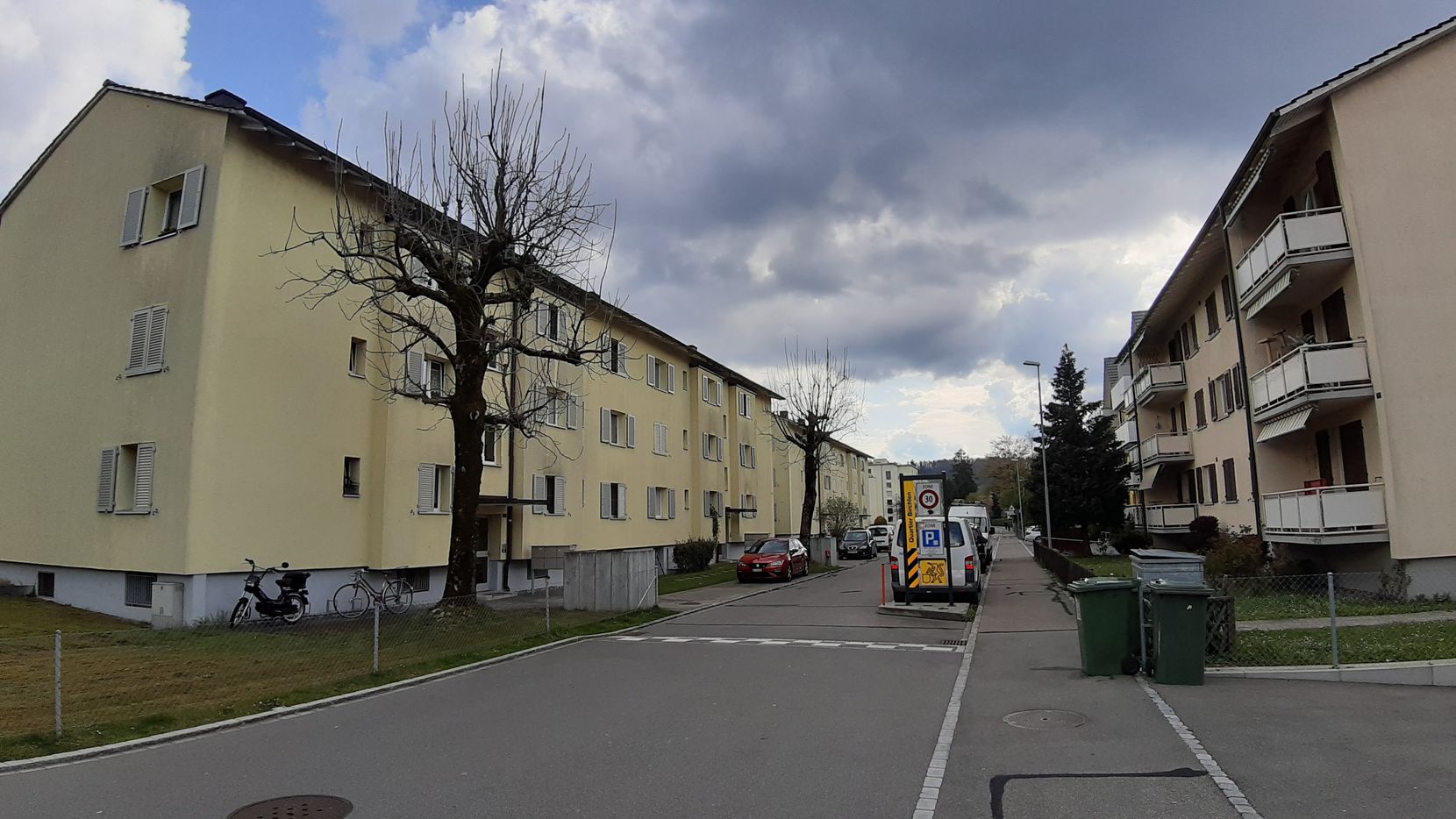 Das Birchlenquartier in Dübendorf mit Häusern aus den 50er und 60er Jahren.